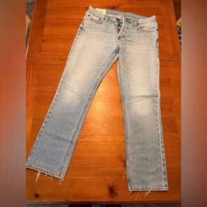 Hollister Men's Faded Blue Straight Jeans